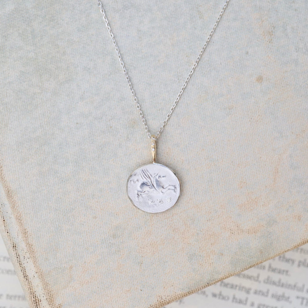 
                      
                        NKL-14K Pegasus - Self Love Sterling Silver & 14k Gold Necklace
                      
                    