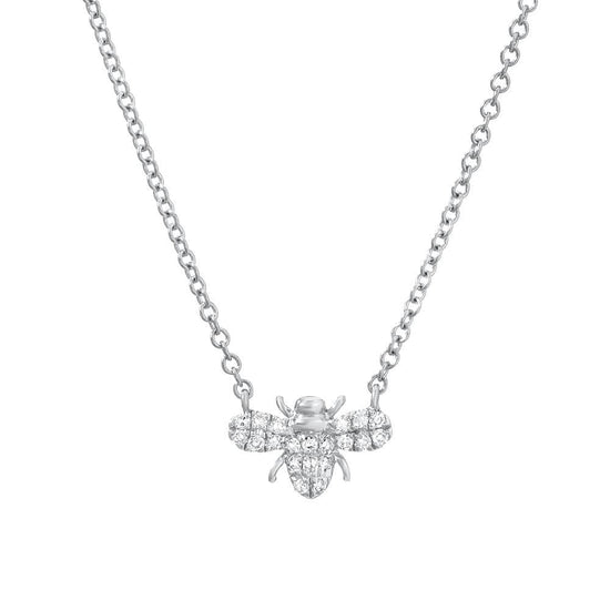 Sterling Silver Bee Necklace – Queen Bee Crystals