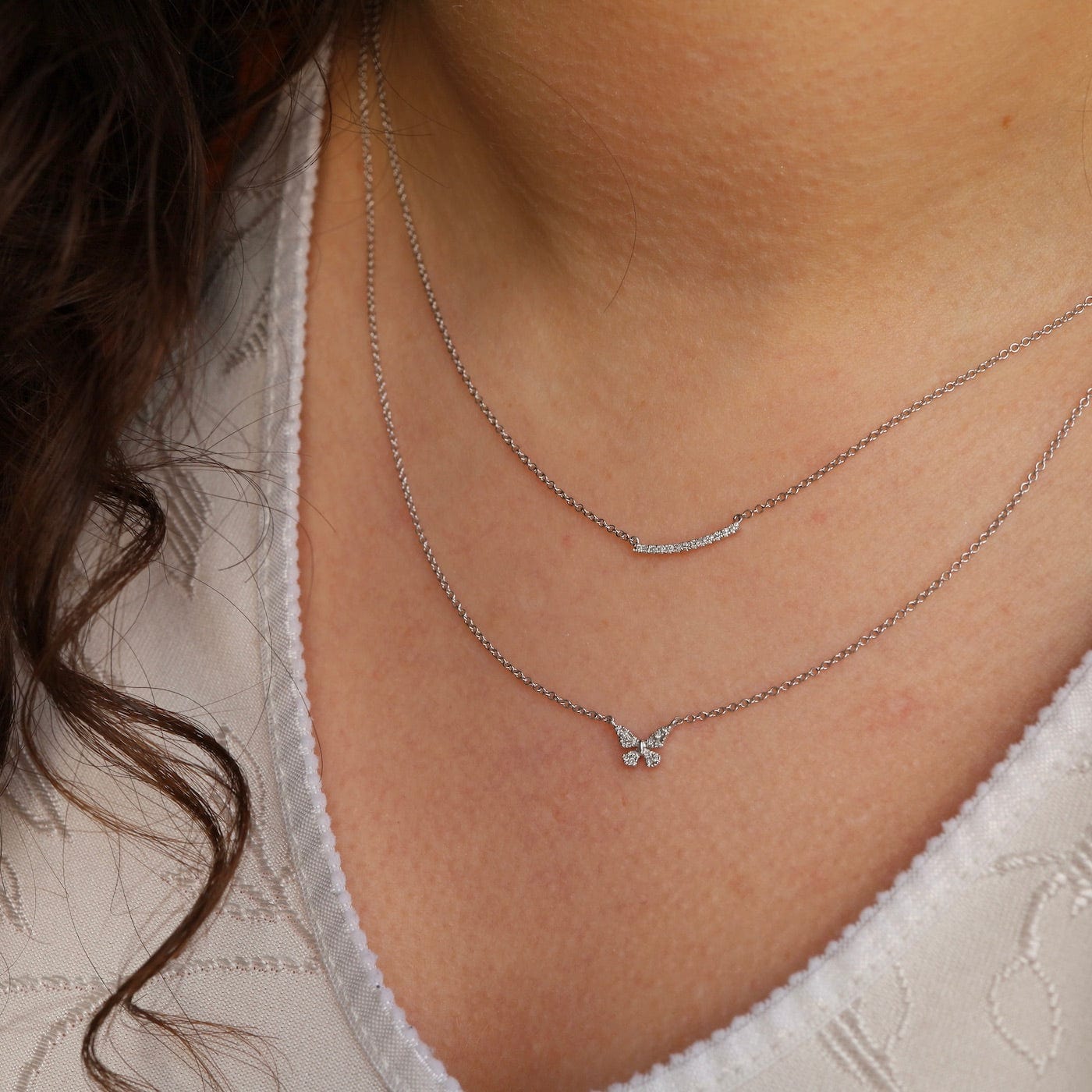 YUNSEABUY Little Butterfly Pendant Full Diamond Choker Necklace For Women  Girls Jewelry | Wish