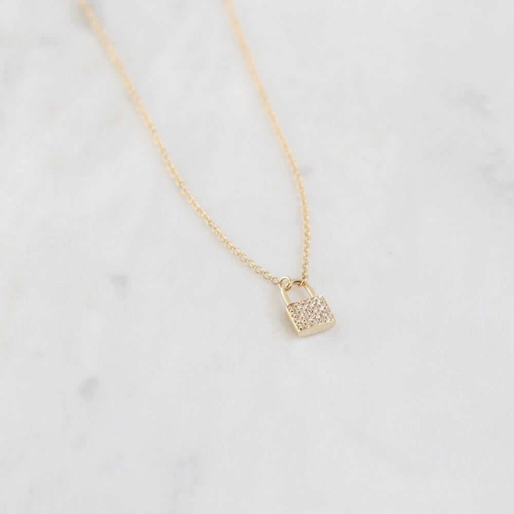 
                      
                        NKL-14K Petite Padlock Necklace
                      
                    