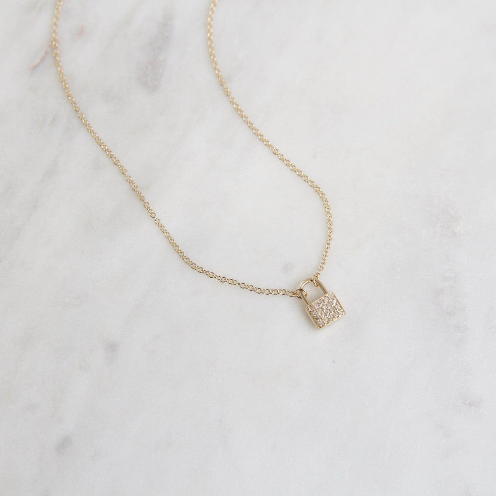 
                      
                        NKL-14K Petite Padlock Necklace
                      
                    