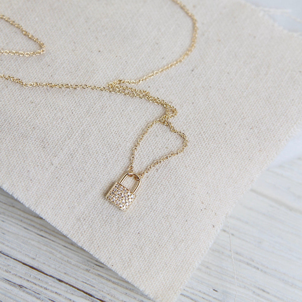 
                      
                        NKL-14K Petite Padlock Necklace
                      
                    