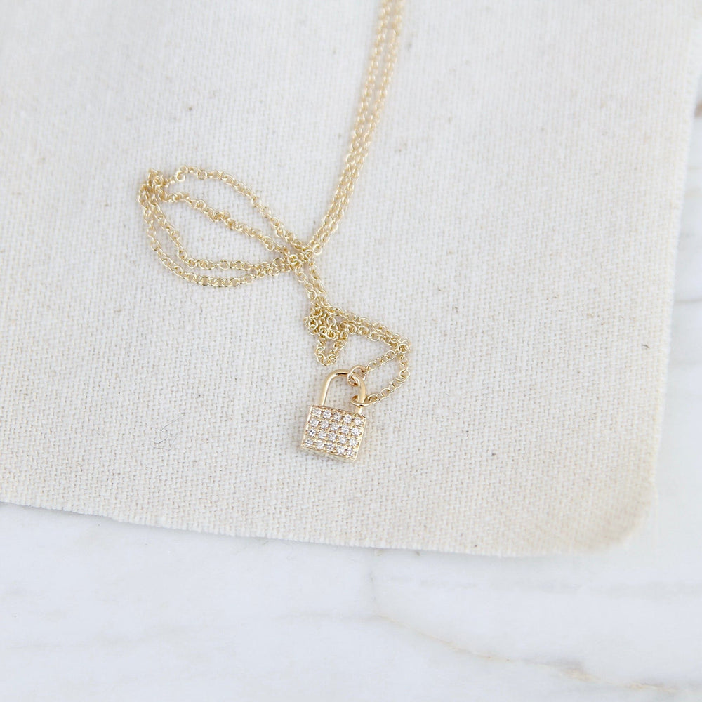 
                      
                        NKL-14K Petite Padlock Necklace
                      
                    