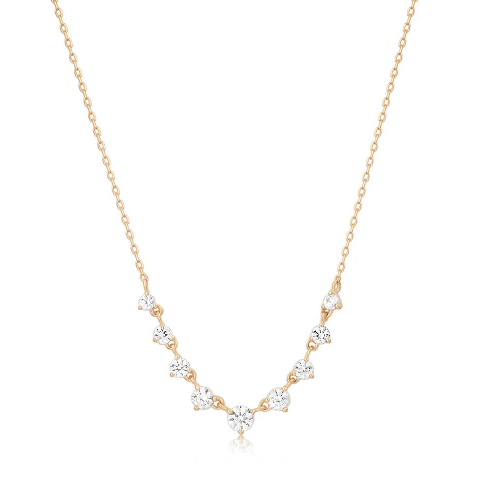 
                      
                        NKL-14K Rosamund - Rose Cut White Sapphire Necklace
                      
                    