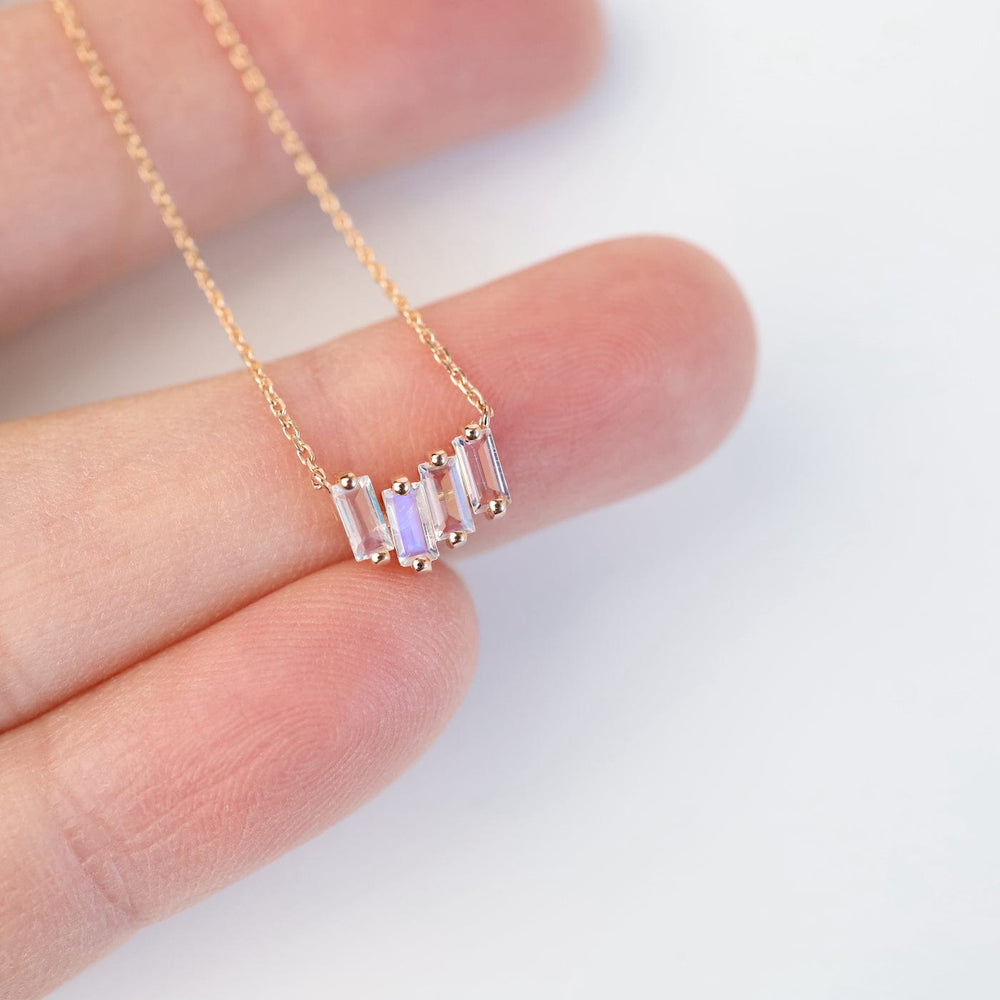 
                  
                    NKL-14K Rose Gold Mini Zig Zag Rainbow Moonstone Bar Necklace
                  
                