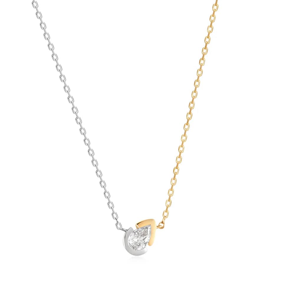 
                      
                        NKL-14K Sanilia Two-Tone Bezel Pear Lab Grown Diamond Necklace
                      
                    