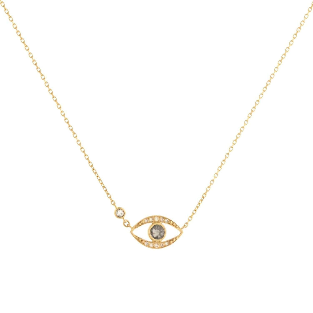 
                      
                        NKL-14K Small Grey Diamond Eye Necklace
                      
                    