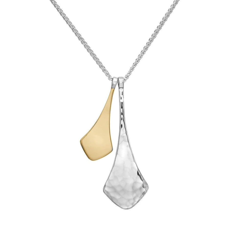 NKL-14K Sterling Silver & 14K Gold Breezy Pendant Necklace