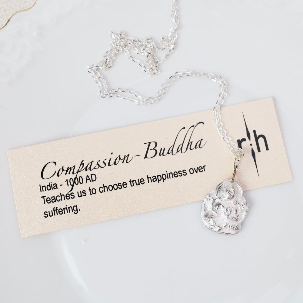 
                  
                    NKL-14K Sterling Silver & 14k Gold Buddha Necklace
                  
                