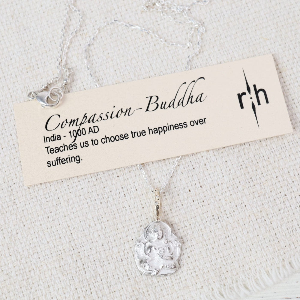 
                  
                    NKL-14K Sterling Silver & 14k Gold Buddha Necklace
                  
                