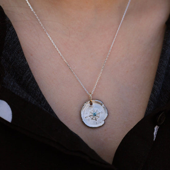 14KT Gold Compass Charm Necklace | Dogeared