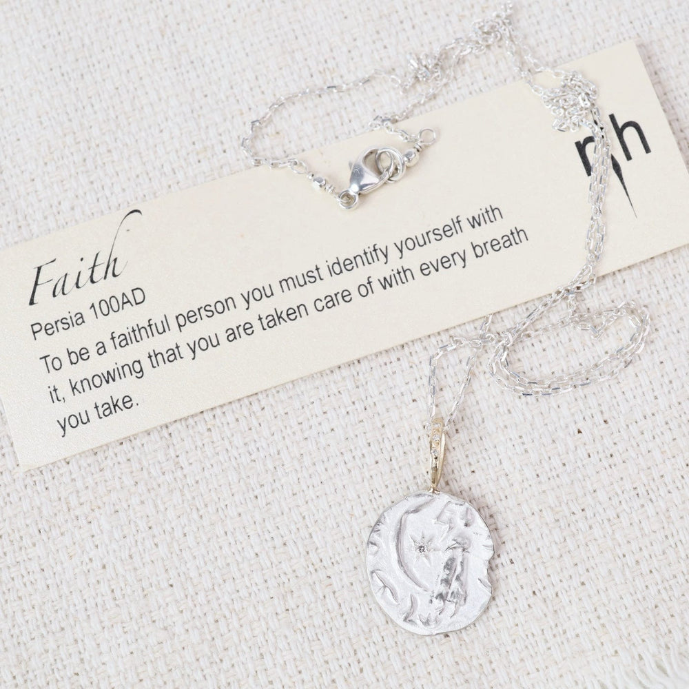 
                  
                    NKL-14K Sterling Silver  & 14K Gold Necklace - Faith Neckl
                  
                