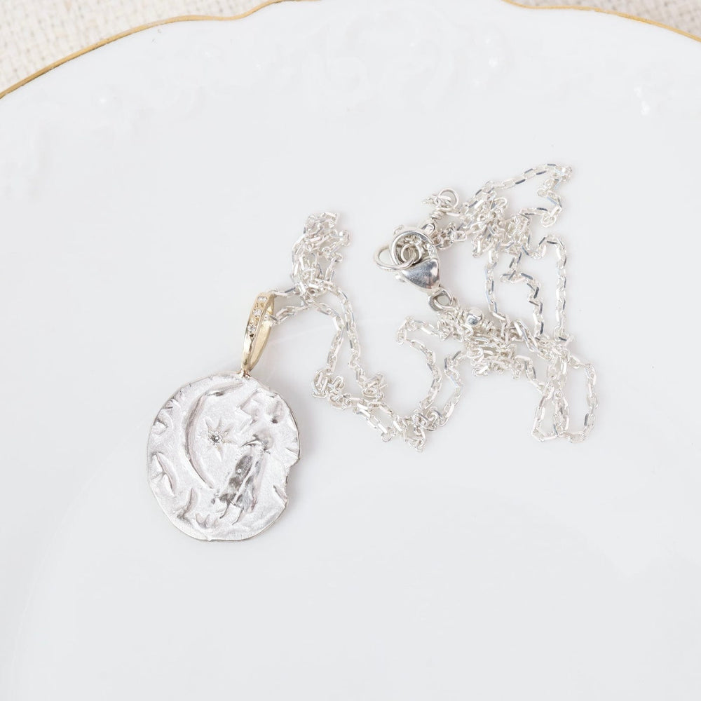 
                  
                    NKL-14K Sterling Silver  & 14K Gold Necklace - Faith Neckl
                  
                