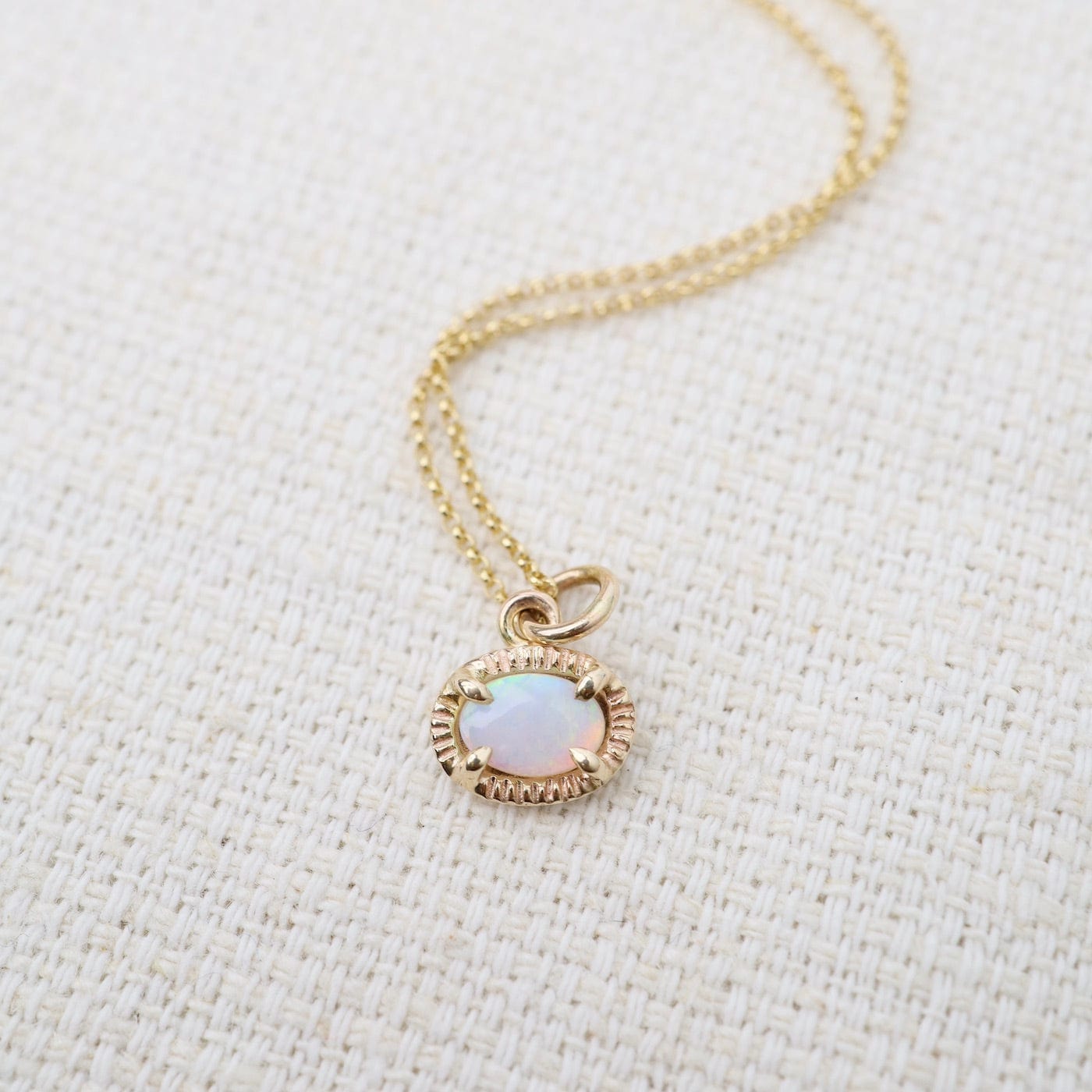 NKL-14K Swell Necklace - Opal