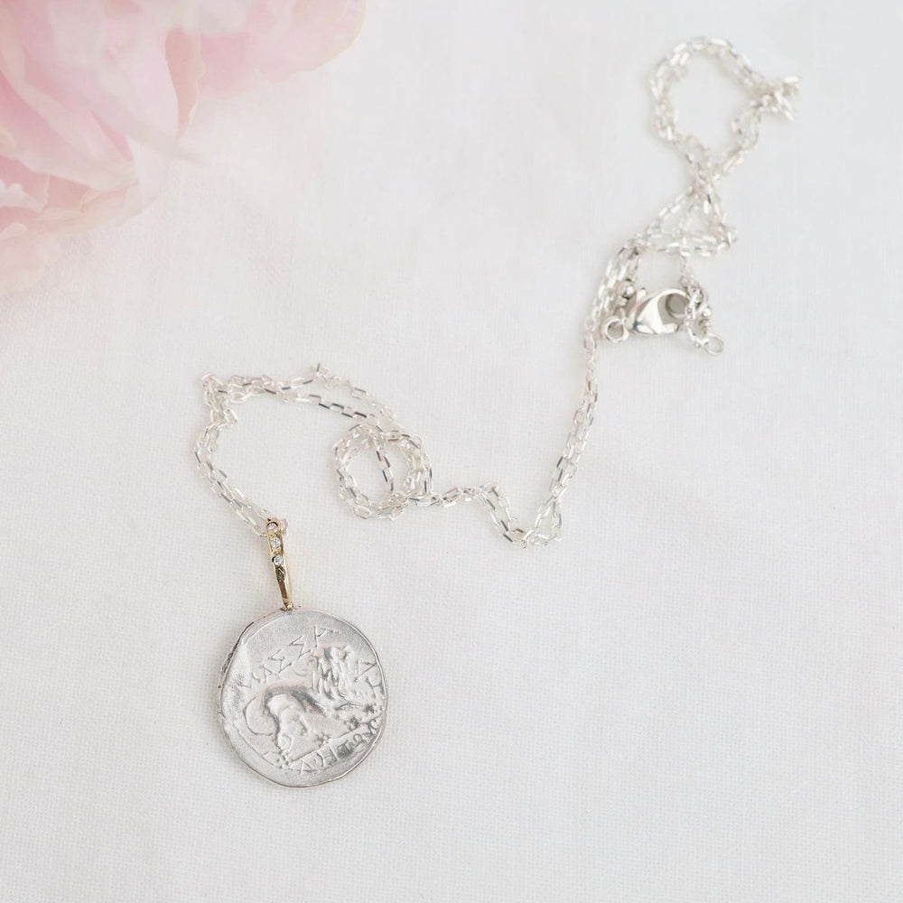 
                      
                        NKL-14K The Lion *Zodiac Leo*  Necklace Sterling Silver &
                      
                    