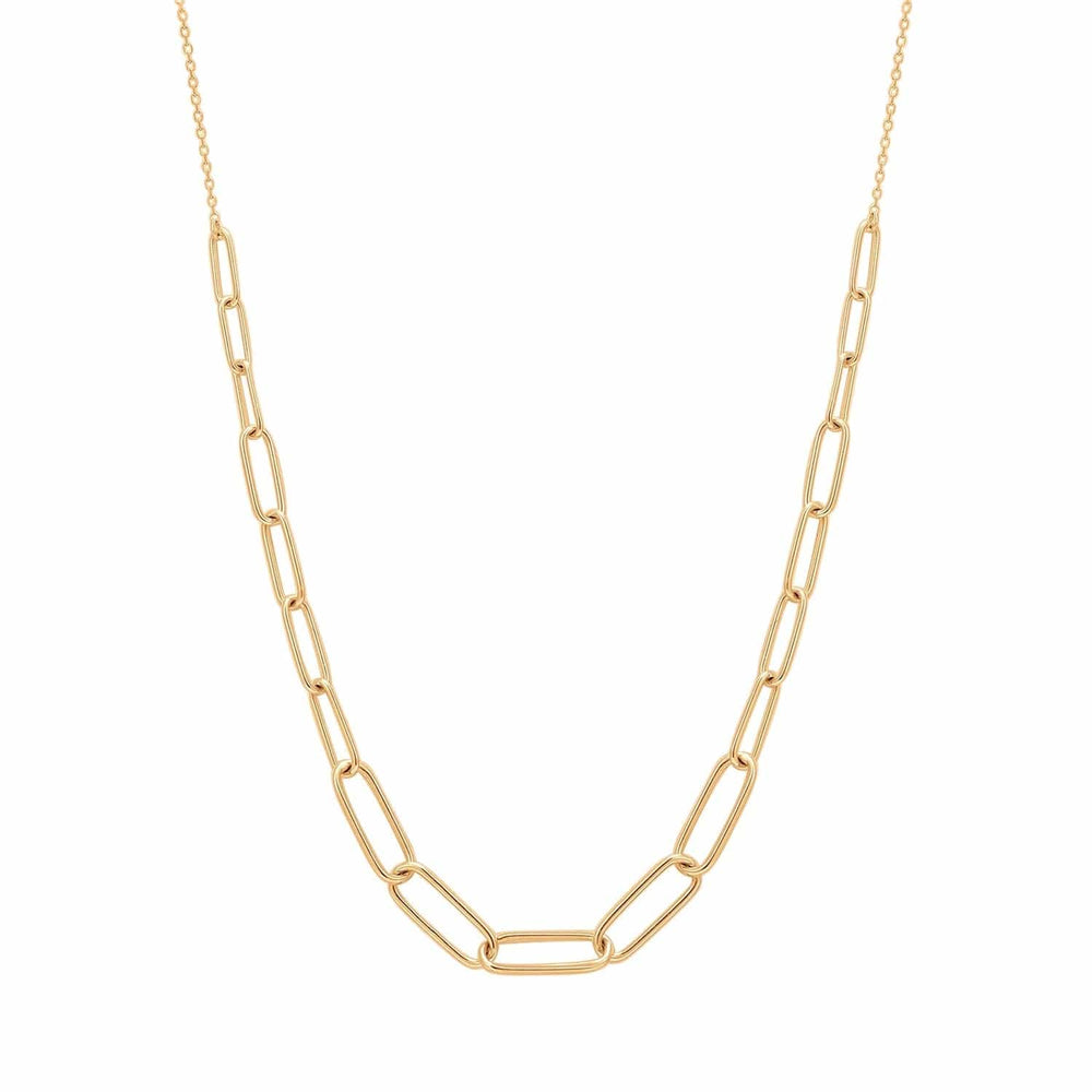 NKL-14K Theodora Graduated Paper Clip Necklace