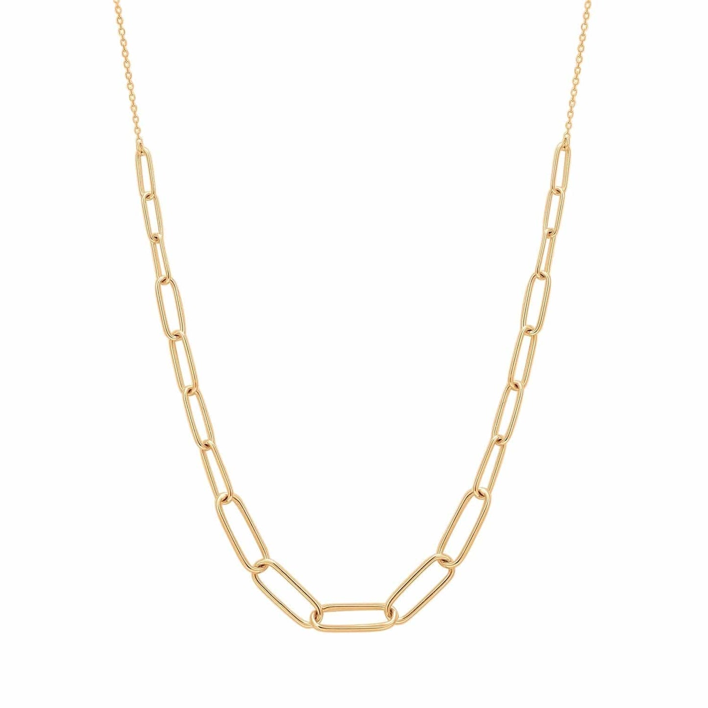 NKL-14K Theodora Graduated Paper Clip Necklace