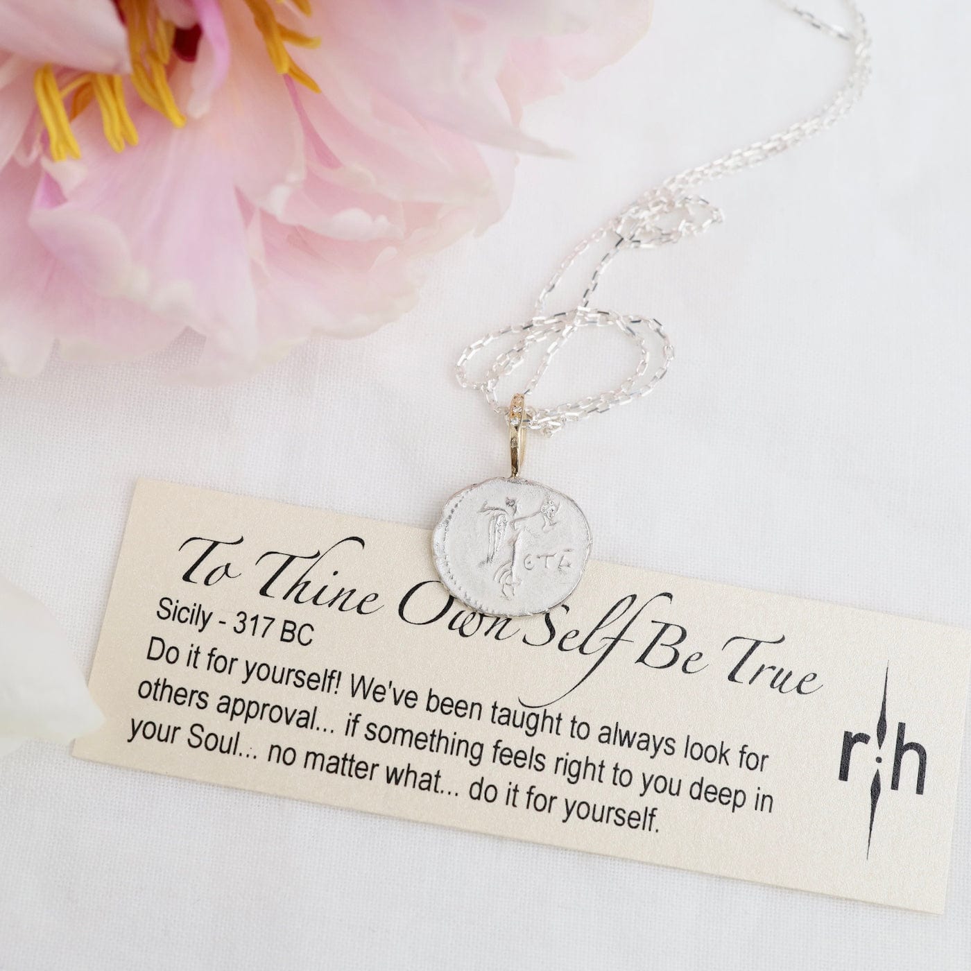 NKL-14K To Thine Own Self Be True Artifact Sterling Silver