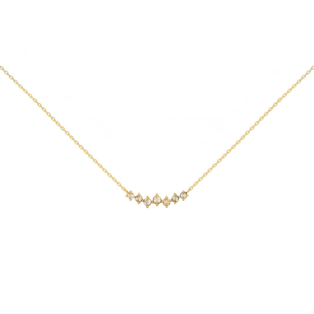 NKL-14K Twisted Rose Cut Diamonds Necklace