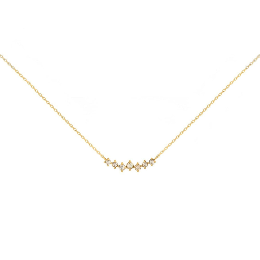 NKL-14K Twisted Rose Cut Diamonds Necklace