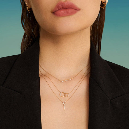 Lilly & Sparkle Alloy Gold Toned Interlinked Chain with Square Shaped Gold  Toned Pendant Necklace for Women