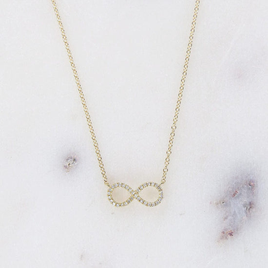 Load image into Gallery viewer, NKL-14K YELLOW GOLD MINI INFINITY NECKLACE
