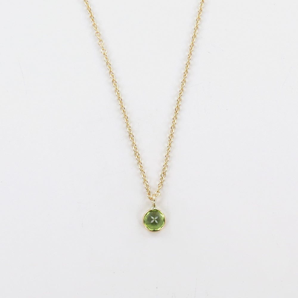 Load image into Gallery viewer, NKL-14K Yellow Gold &amp;amp; Peridot Solitaire Necklace
