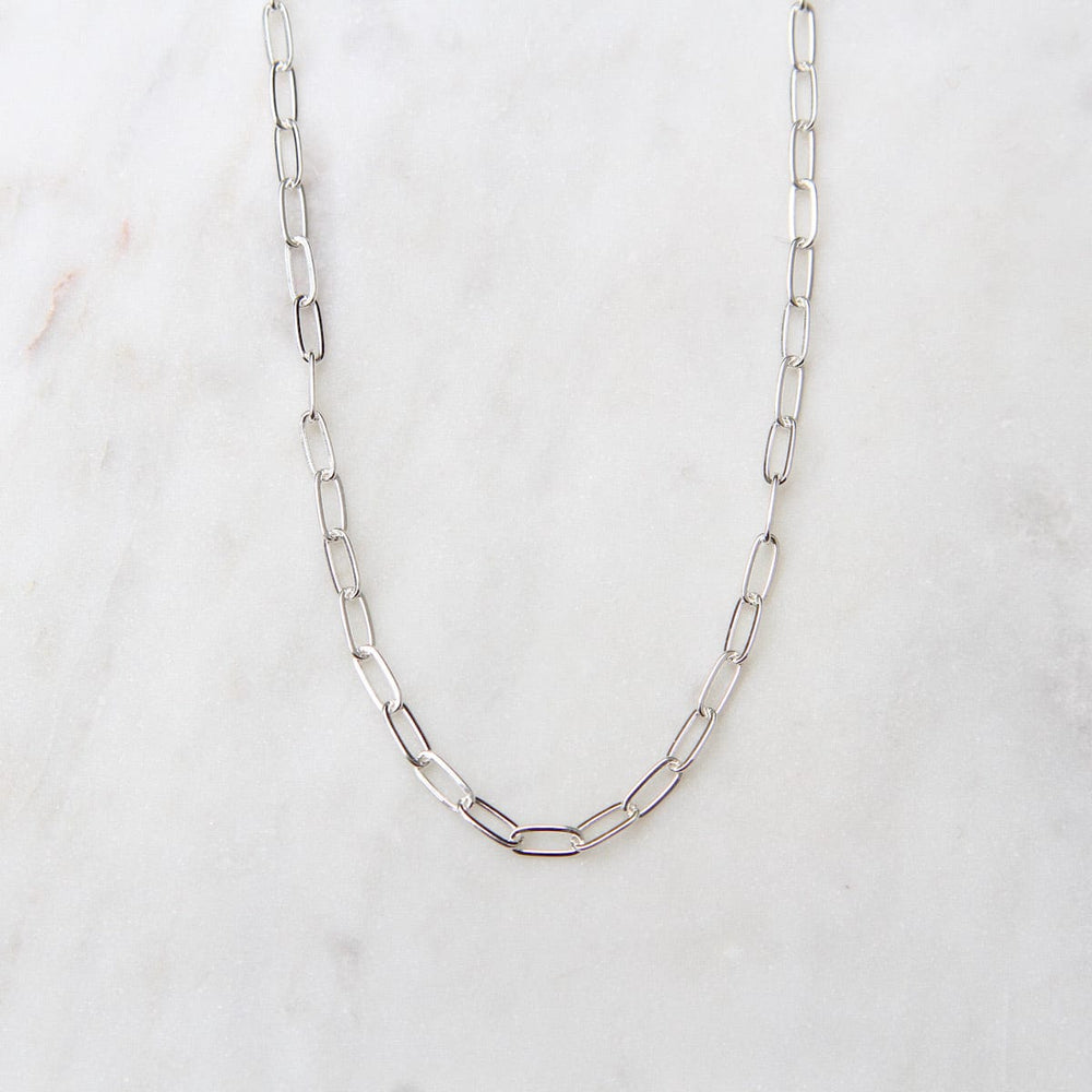 
                      
                        NKL 16" Sterling Silver Flat Drawn Cable Chain
                      
                    