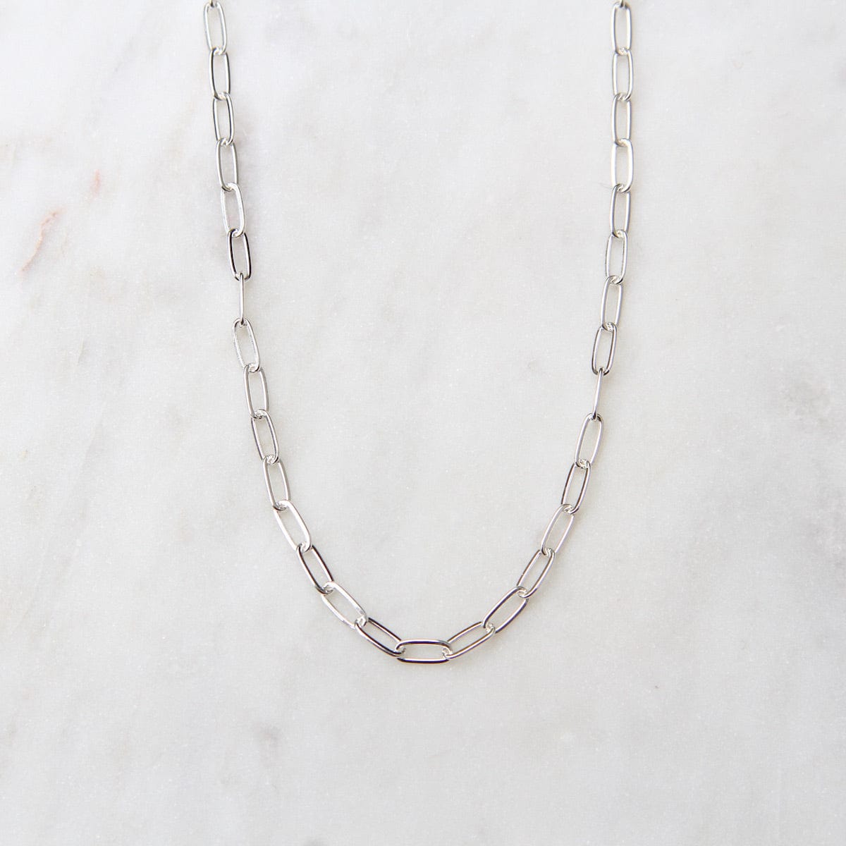 NKL 16" Sterling Silver Flat Drawn Cable Chain