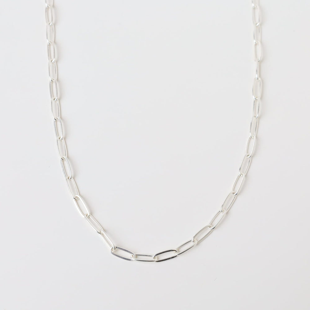 
                  
                    NKL 16" Sterling Silver Flat Drawn Cable Chain
                  
                