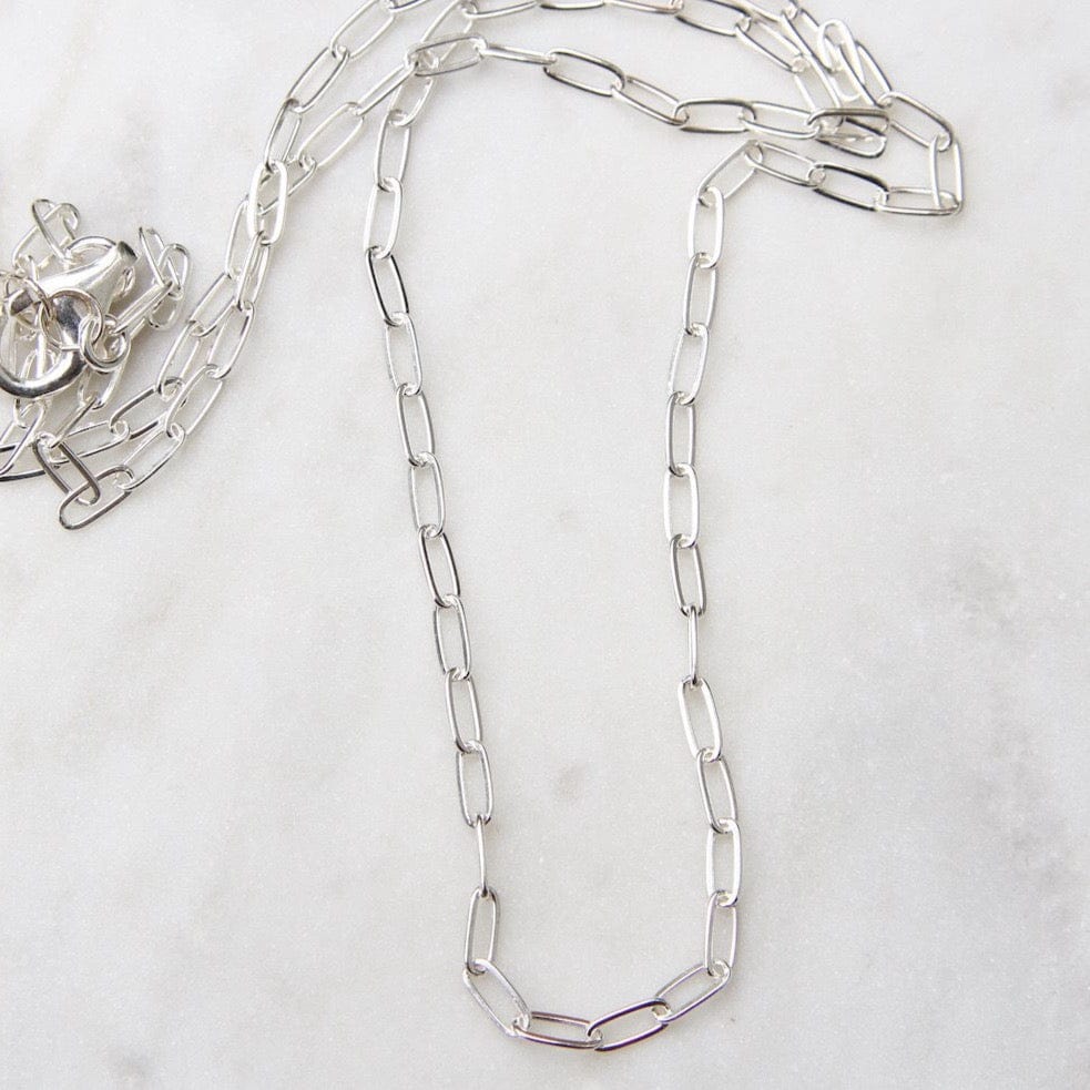 
                      
                        NKL 18" Sterling Silver Flat Drawn Cable Chain
                      
                    