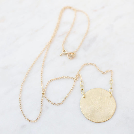 Load image into Gallery viewer, NKL-18K 18k Gold Paper Moon Necklace
