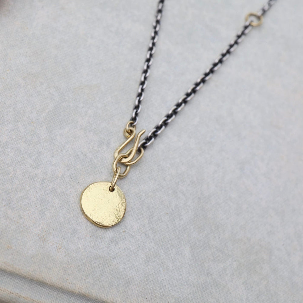 
                      
                        NKL-18K 18k Golden Medallion Lariat Necklace
                      
                    