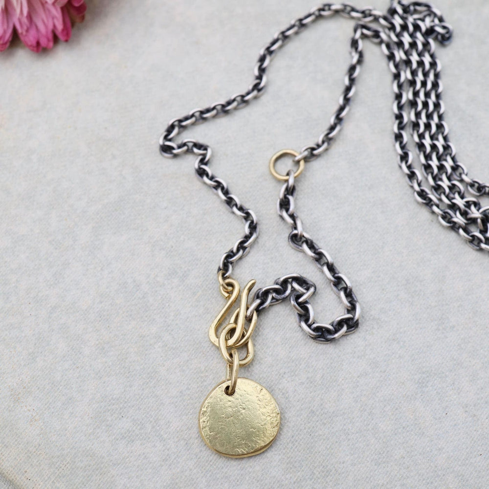 
                      
                        NKL-18K 18k Golden Medallion Lariat Necklace
                      
                    