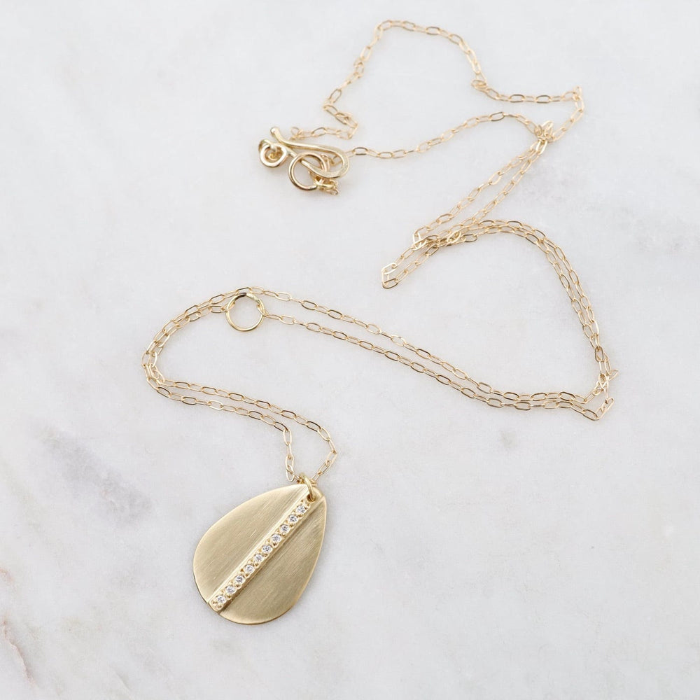 
                  
                    NKL-18K 18k Mod Pavé Teardrop Necklace
                  
                