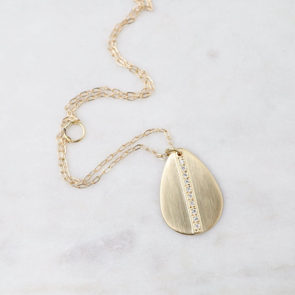 
                  
                    NKL-18K 18k Mod Pavé Teardrop Necklace
                  
                