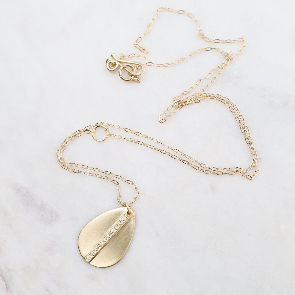 
                  
                    NKL-18K 18k Mod Pavé Teardrop Necklace
                  
                