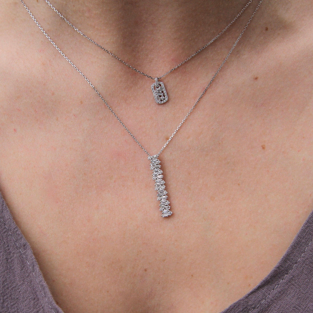 
                  
                    NKL-18K 18k White Gold Diamond Mini Dog Tag Necklace
                  
                