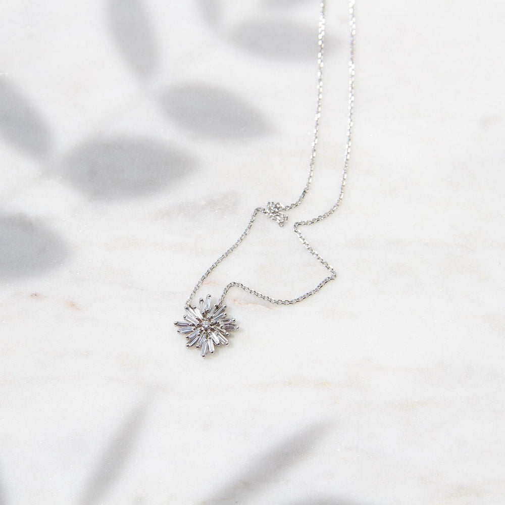 
                  
                    NKL-18K 18k White Gold Mini Diamond Star Necklace
                  
                