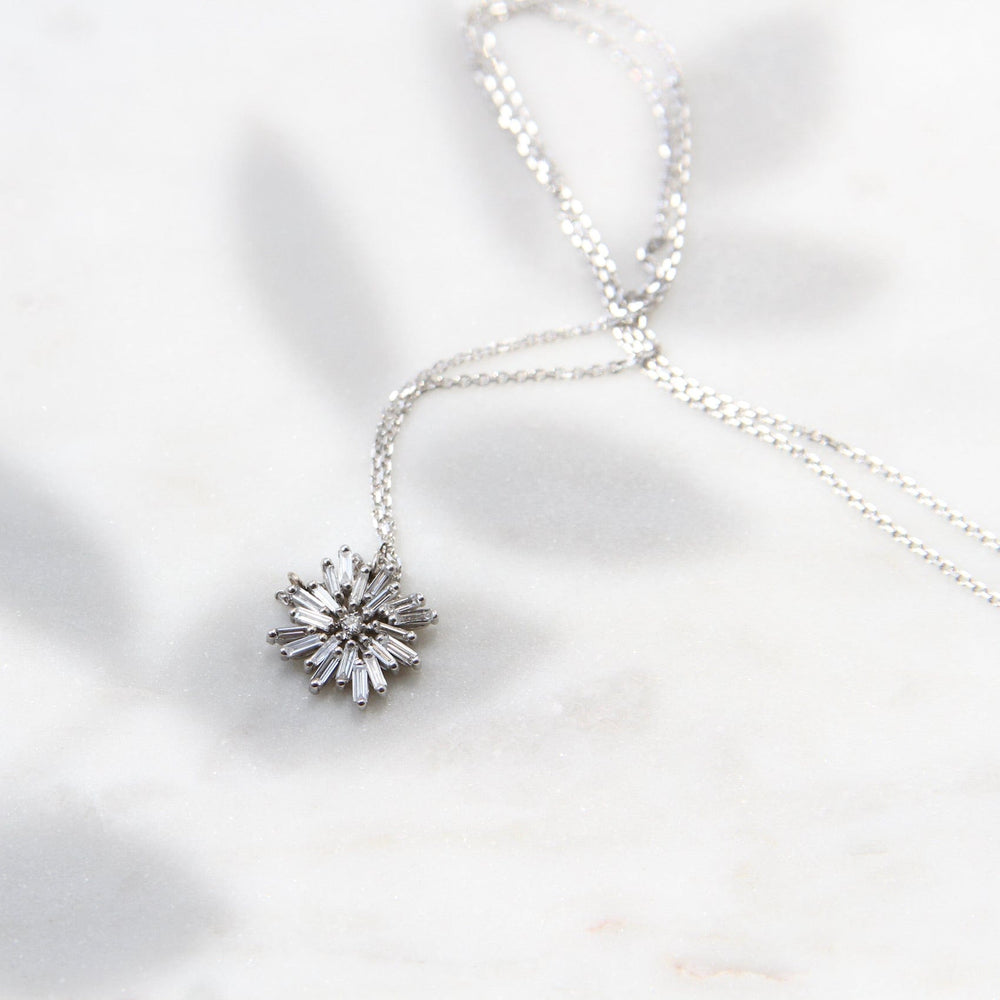 
                  
                    NKL-18K 18k White Gold Mini Diamond Star Necklace
                  
                