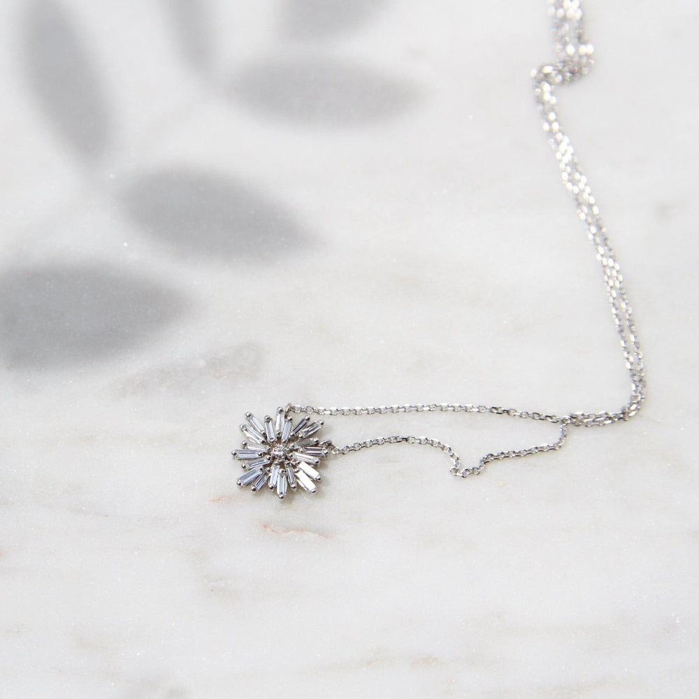 
                  
                    NKL-18K 18k White Gold Mini Diamond Star Necklace
                  
                