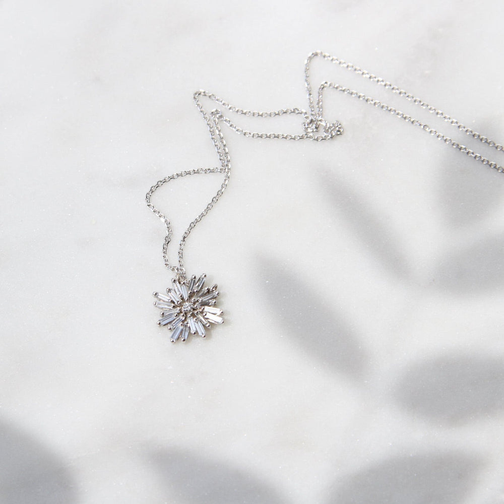 
                  
                    NKL-18K 18k White Gold Mini Diamond Star Necklace
                  
                