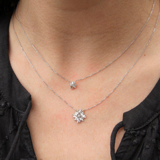 Rhodium Star Necklace | ECOMARK Diamonds