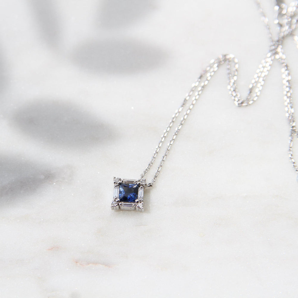 
                  
                    NKL-18K 18k White Gold Sapphire & Diamond Necklace
                  
                