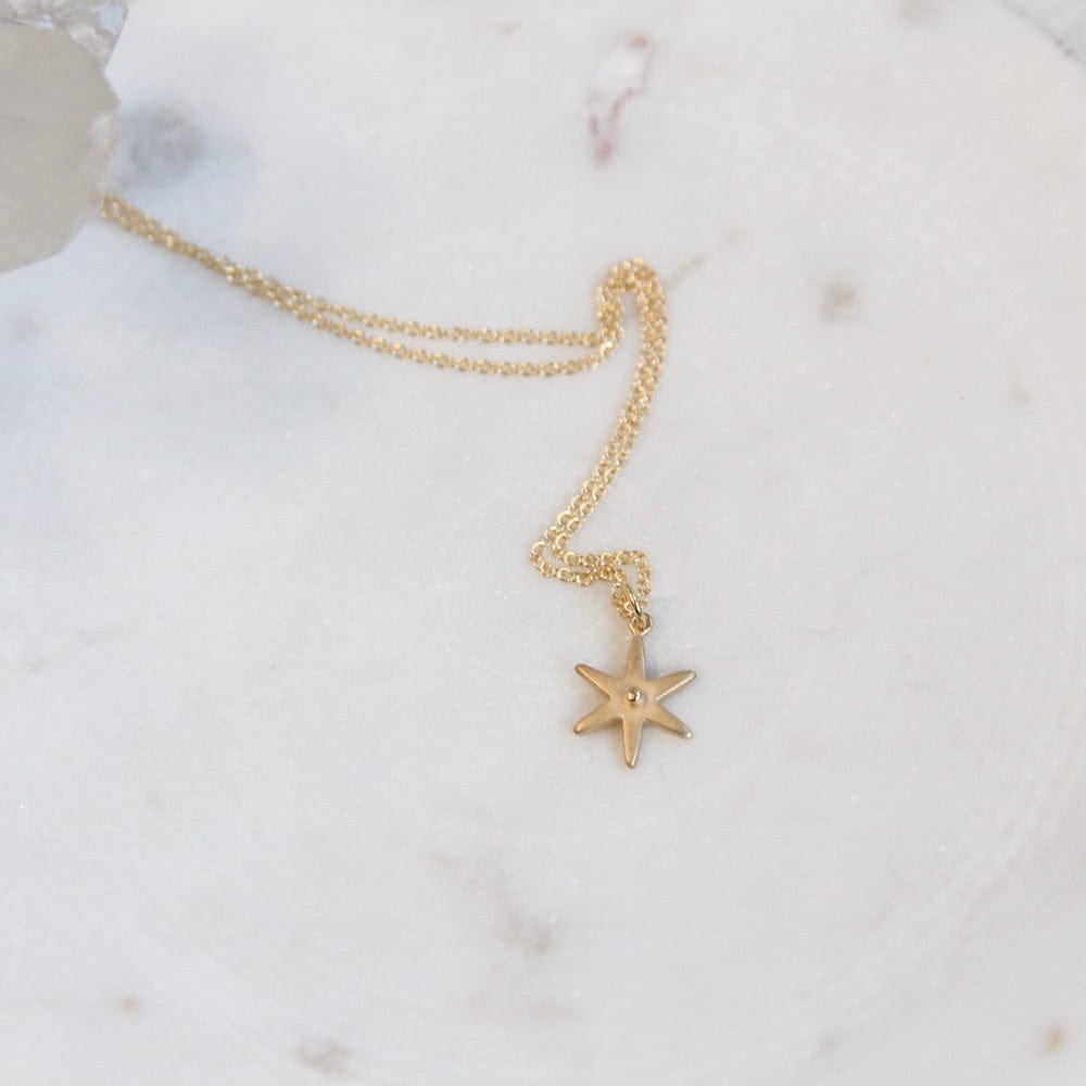 NKL-18K 18k Yellow Gold "Celestial" Diamond Star  Necklace
