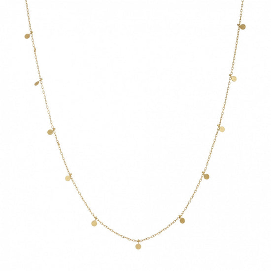 NKL-18K 18k Yellow Gold Evenly Scattered Dots Necklace