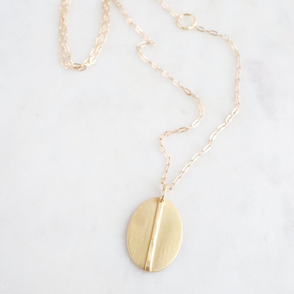 NKL-18K 18K Yellow Gold Oval Necklace