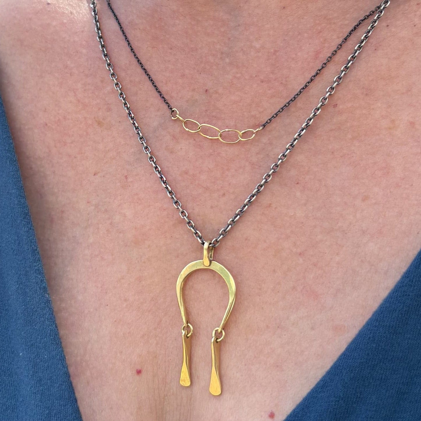 NKL-18K Babble Two Tone Necklace