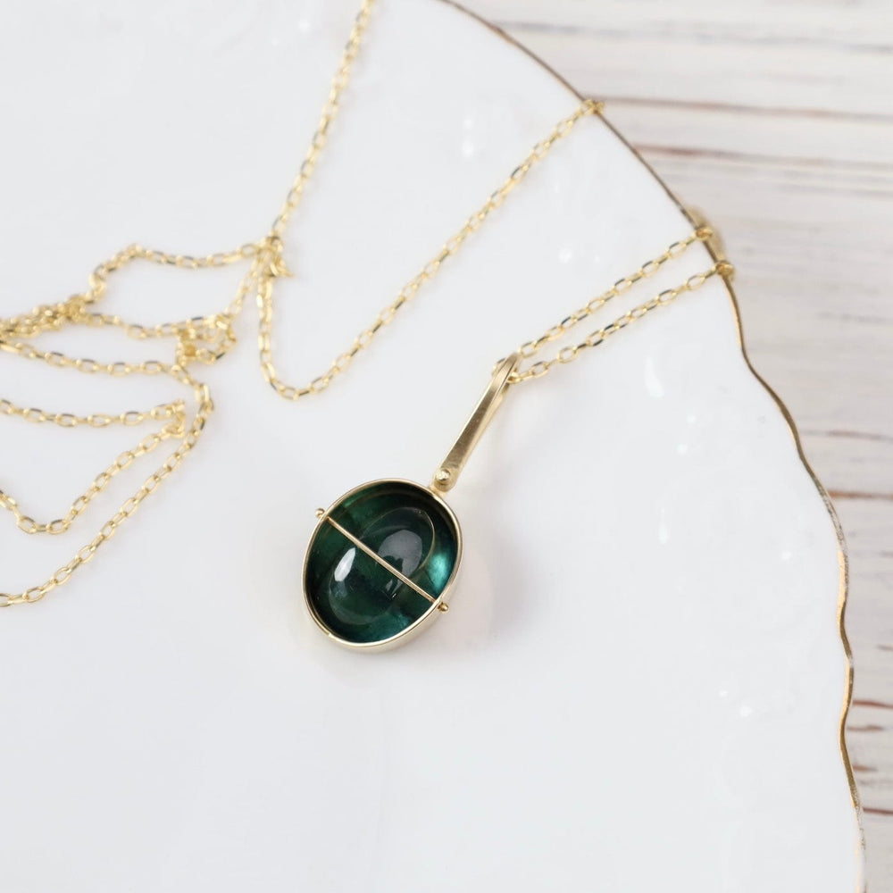 
                  
                    NKL-18K Captured Blue-Green Tourmaline Necklace
                  
                