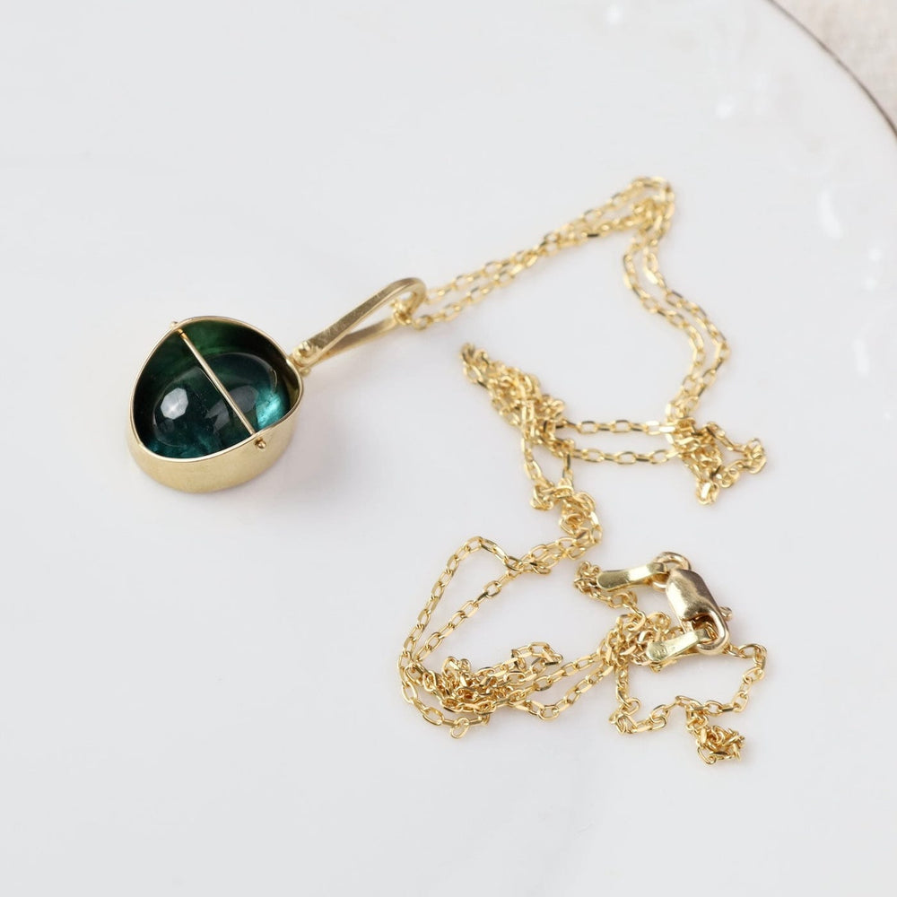 
                  
                    NKL-18K Captured Blue-Green Tourmaline Necklace
                  
                